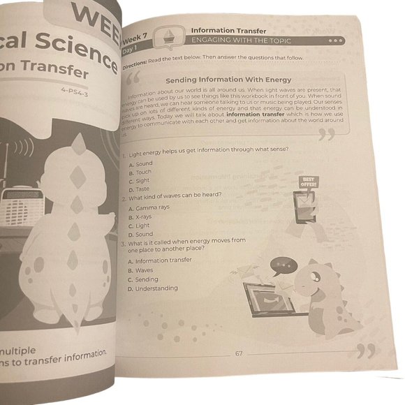 4th Grade Science Daily Practice Workbook ArgoPrep Soft Cover 2020 Practice Skil - Picture 5 of 7